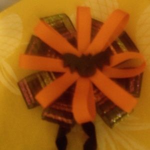 Handmade Glitter Halloween Hair Bow